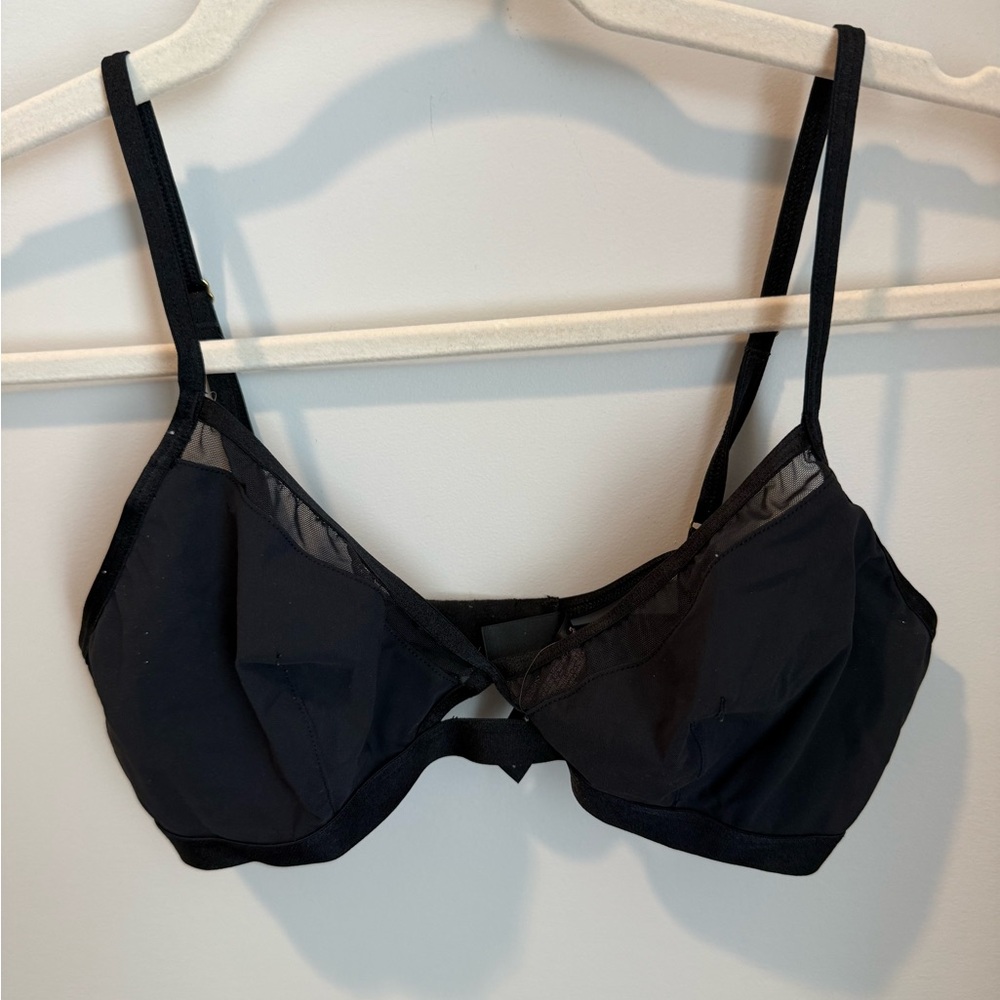 Victoria's Secret Elegant Black Mesh Bra